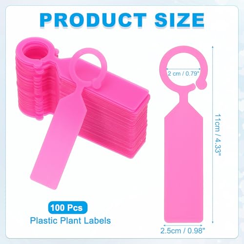 Waterproof Plastic Plant Labels (Pink)