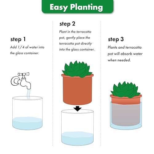 4 Inch Self Watering Plants Pot (2 Count)