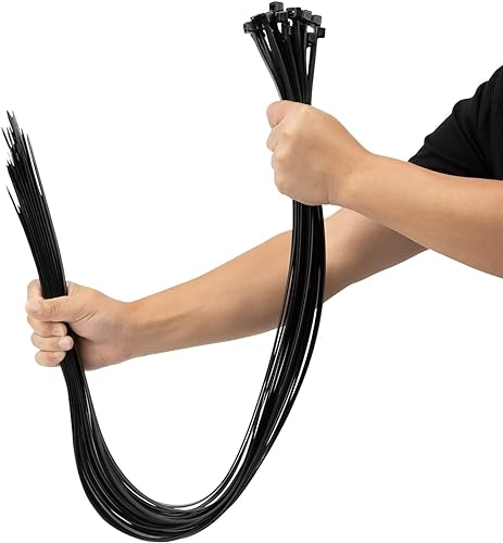 48 Inch Black Large Zip Ties Heavy Duty 150 Pack (Black / 48 inch(200lb))