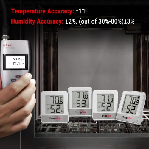 TempAir Digital Hygrometer Indoor Thermometer (White Indoor Thermometer)