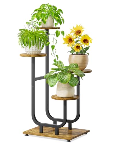 Plant Stand Indoor with Wooden Trays