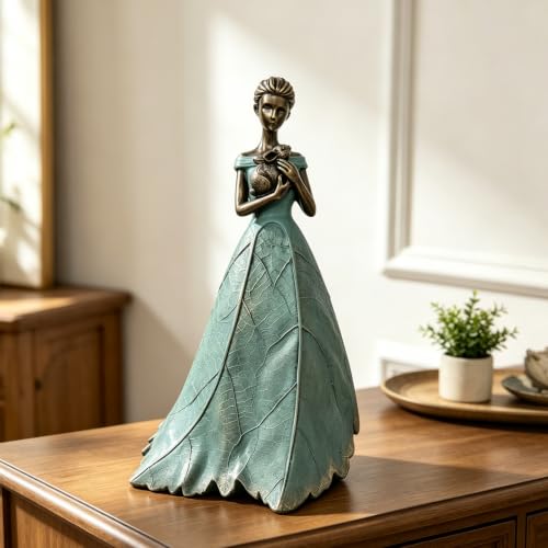 Fairy Statue Collection Home Decoration (Green-bunny / Large)