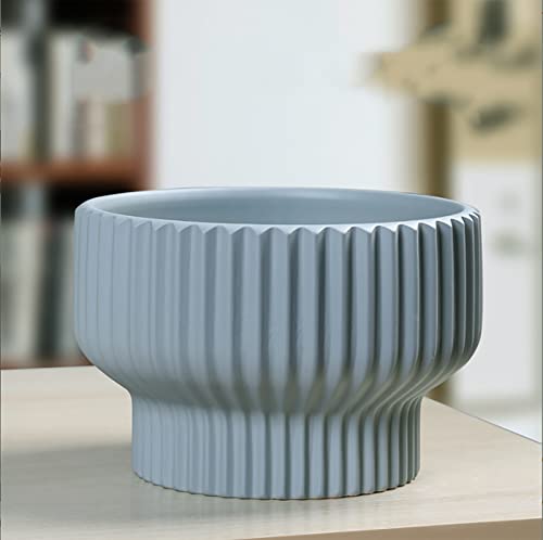 Puoyik 2 Piece Set of Flower Pots 8 (7.8/5.9 Blue)