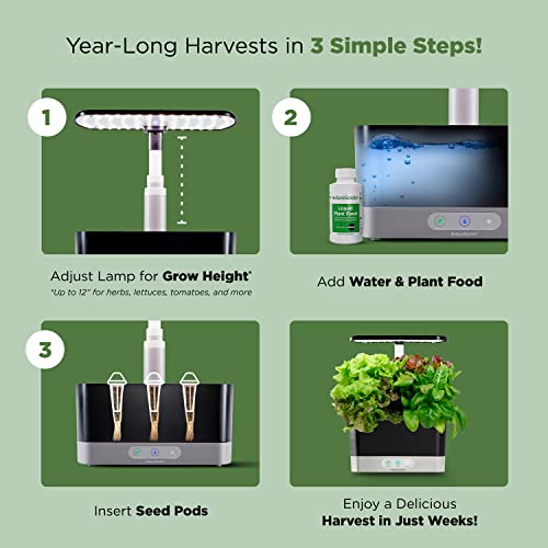 Harvest Indoor Garden Hydroponic System with LED Grow Light (Black / Harvest)
