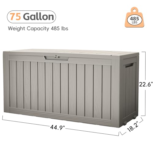Outdoor Storage Box (Grey / 75 Gallon)