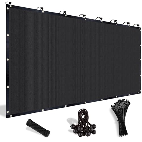 90% Sun Shade Cloth with Grommets (0 8' X 2 0' / Black)