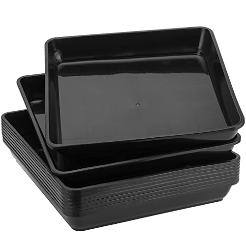 15 PCS 10 x 10 Inch Square Plant Saucer (15 Count)