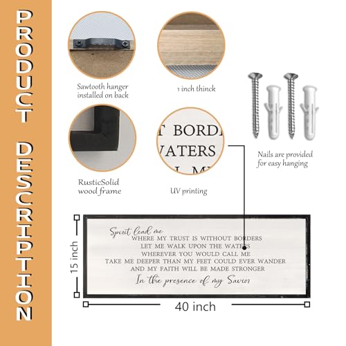 Spirit Lead Me Wall Art (40"L x 15"W / Spirit Lead Me (Black))