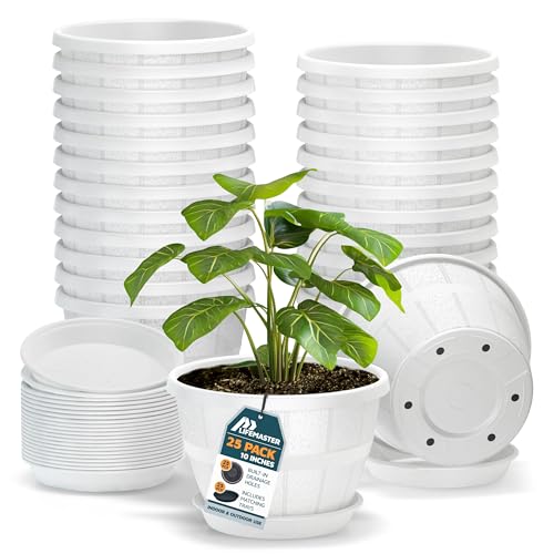 10 Inch Whiskey Barrel Planters Outdoor Pack of 25 (25 Count)