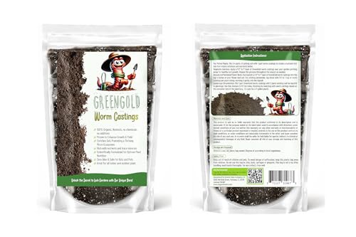 Organic Worm Castings Premium Worm Castings Fertilizer for Nutrient (64 Fl Oz)