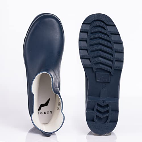 Women's Waterproof Ankle Rain Boots (10 / Navy Matte)
