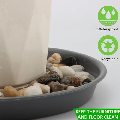 Plant Saucer Heavy Large Planter Durable Thicker Plastic Plant Trays for Indoors and Outdoor (3 Count)