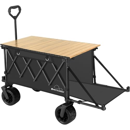 Collapsible Folding Wagon with Table (Black / Max With Table)