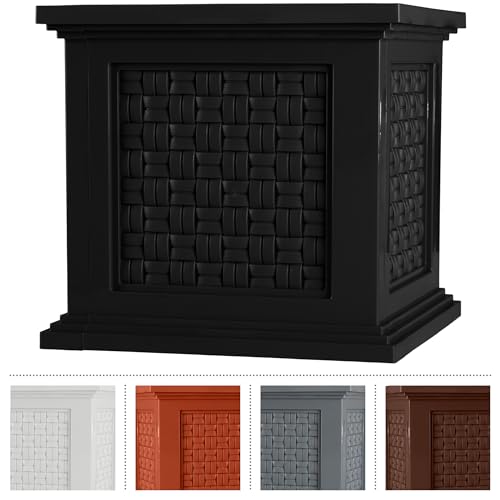 Rattan Style Outdoor Planter Box (Black)