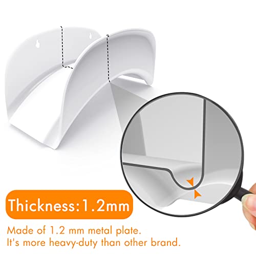 Steel Wall Mounted Heavy Duty White Hose Bracket (White - 1 Pack)