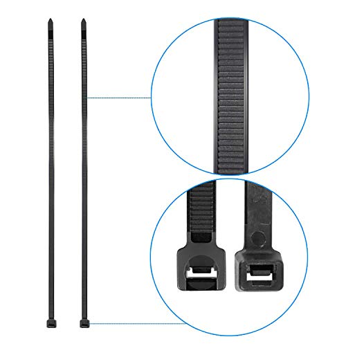 Black Zip Ties 24 Inch 120 Lbs UV resistant Cable Ties 50 Pack