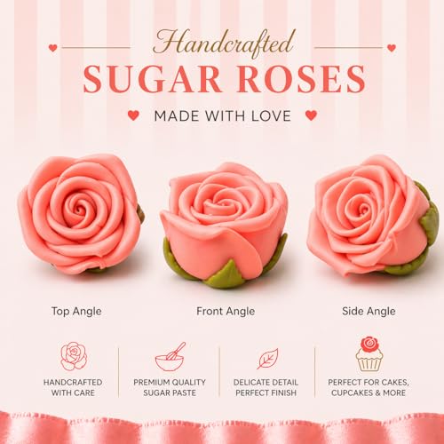 Edible Rose Topper (Coral)