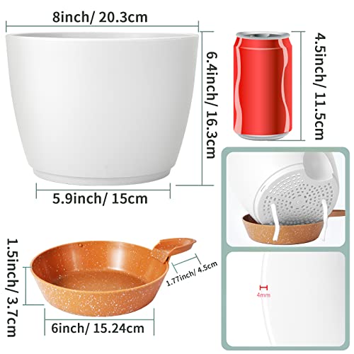 Plant Pots Set of 2 Pack 8 inch (2 Count)