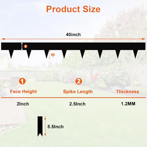 33ft.10 Pack Metal Edging for Landscaping (Black / 4.5 Inch)