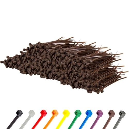 8 Inch Brown Zip Ties (Brown / 8" (18lb))