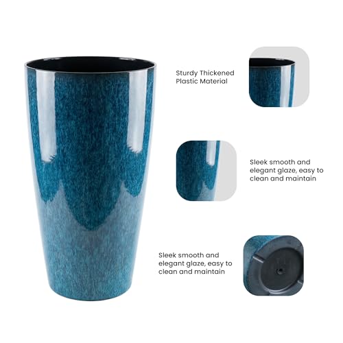 21 inch Tall Planter (Deep Blue)