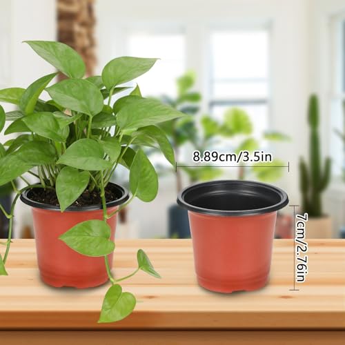 110 Pcs 3.5 Inches Plastic Plant Pots (3.5 Inch)