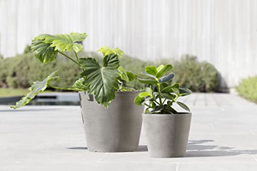 Amsterdam Round Flower Planter (Taupe / 12 Inches)