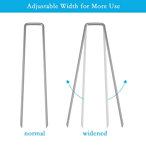 8 Inch Galvanized Garden Landscape Staples (50 Count)