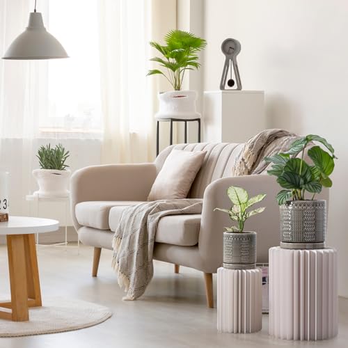 Indoor Outdoor Ceramic Plant Pots (6 inch / Gray)