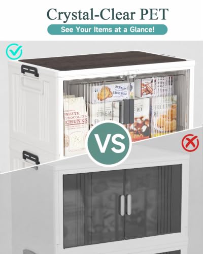 23QT Storage Bins with Lids for Closet (White / 23QT)