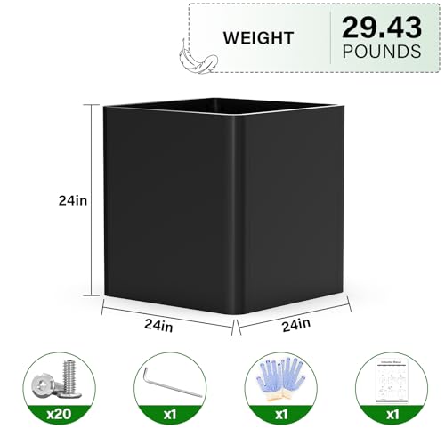 24 Inch Square Planters for Outdoor Plants