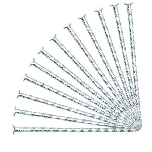 6 Inch Landscape Stakes Spiral Galvanized Landscape Spikes for Weed Barrier (50 Count)