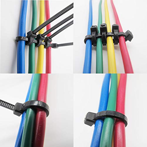 Black Zip Ties 4 Inch 18 Lbs UV resistant Cable Ties 100 Pack (100 Count)