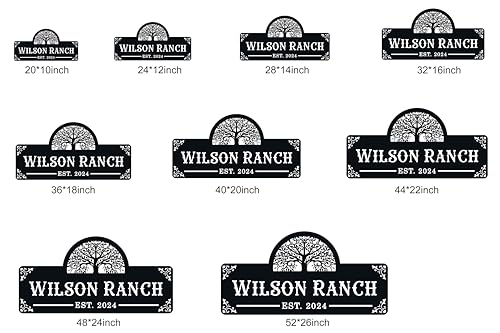 Custom Metal Farm Sign (Black035)