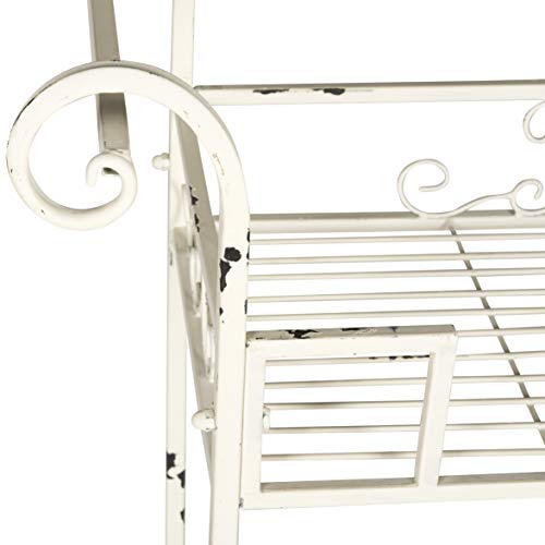 Outdoor Collection Noreen Antique White 3 Tier Shelf
