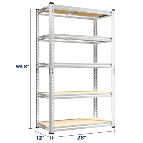 Storage Shelves (28"W x 12"D x 59.8"H)