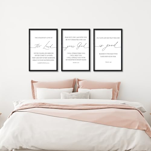 Bible Verses Wall Decor The Lord Your God Is Good 24"X16" Black (24"L x 16"W / The Lord Your God Is Good (Black))