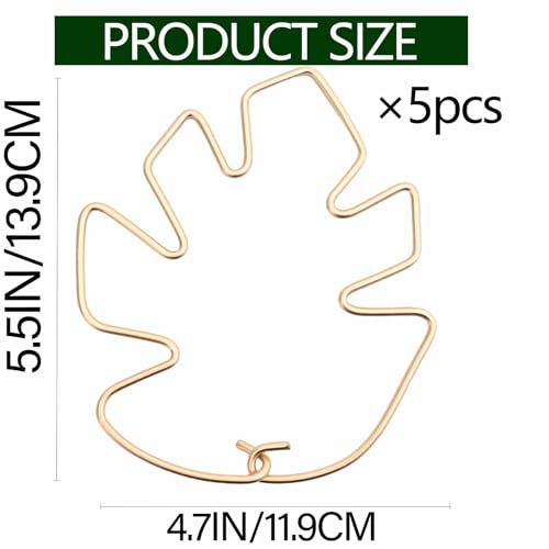 5.5x4.7in Gold Monstera Plant Stem Support System (Gold / 5.5IN*4.7IN)
