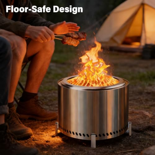 19.5 Inch Smokeless Fire Pit with Stand (19.5 Inch)