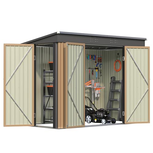 8x4FT Outdoor Storage Shed (8x4 / Brown)