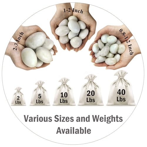 40 lbs White River Rocks for Landscaping (1-2 Inch / 40 Pounds)