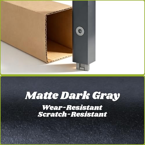 6x6FT Outdoor Polycarbonate Greenhouse with Roof Vent (Dark Gray / 6×6FT)