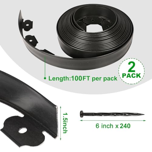1.5 Inch x 200FT Garden Edging Border (1.5IN x 200FT)