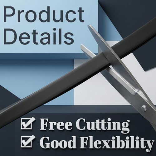 1 8" Rubber Edge Trim U Channel Protector (1/8" U, 150 Feet Long, Black)