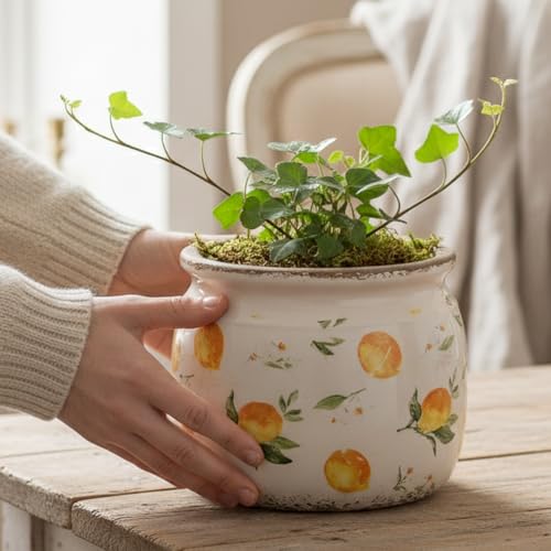 Lemon Ceramic Planter (Lemon / 6.3 in)