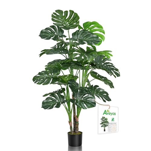 54'' Tall Large Artificial Monstera Deliciosa Plants (Monstera Tree (4.5ft) / 4ft 6in)