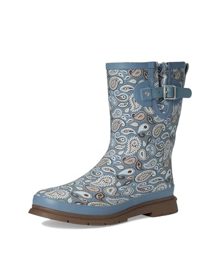 Faux Fur Mid Rain Boot (8 / Bandana)