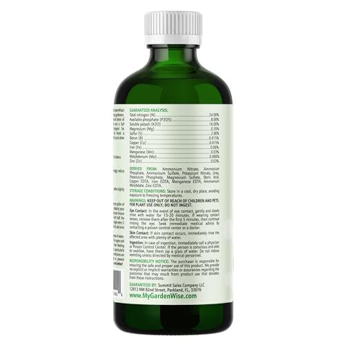 3-1-2 Liquid Fertilizer Concentrate with Micronutrients - Optimal Fiddle Leaf Fig Plant Food, Ideal for Ficus Lyrata & Fig Trees, Gold Leaf Enhanced Indoor Plant Fertilizer (32 OZ) (32 Fl Oz)