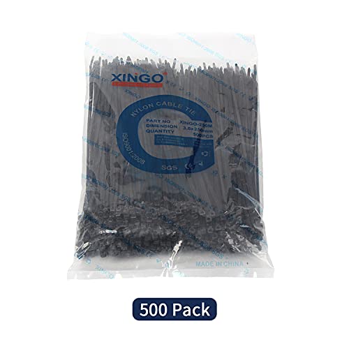 10 Inch Cable Zip Ties (10 inch (40 lbs, 500 pcs) / Black)