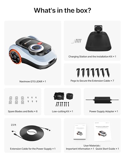 Segway Navimow i215 LiDAR Robot Lawn Mower Wire Free with Garage M (i215 LiDAR + Garage M)